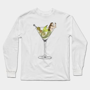 Martini Mermaid Long Sleeve T-Shirt